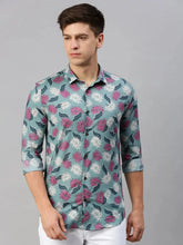Men Green Printed Casual Shirt-EECOPRINT-2054-Seagreen